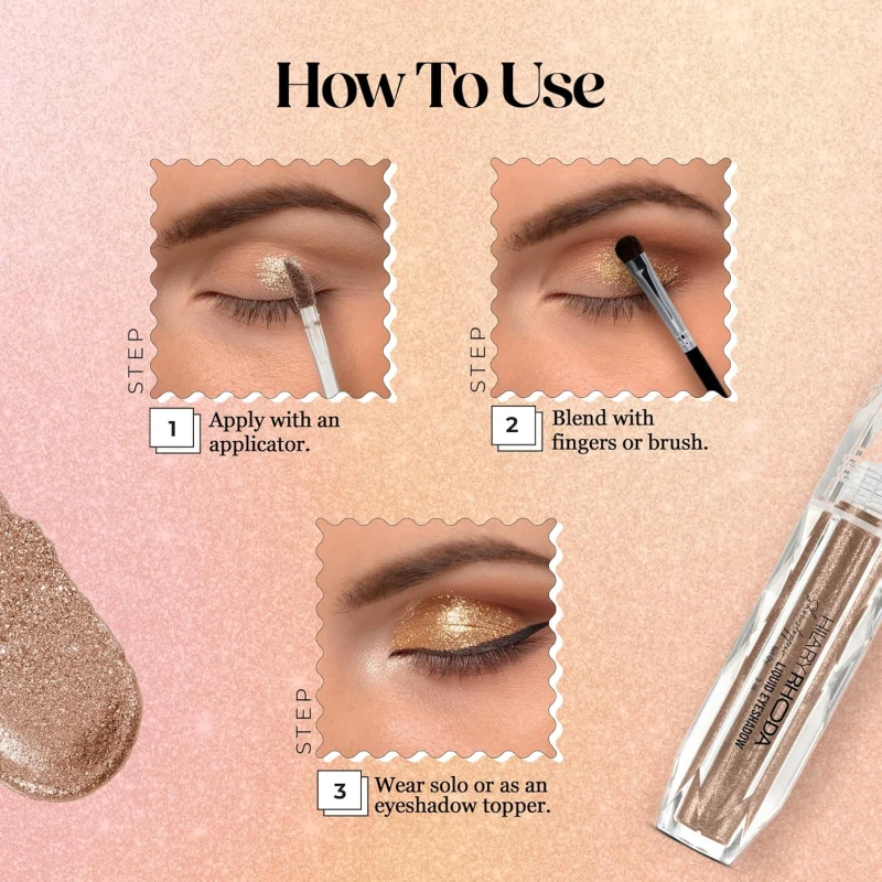 Hilary Rhoda Showstopper Liquid Eyeshadow | Gel-Based Formula | Shimmer Finish | Highly Pigmented | Blends Easily | Create Versatile Looks | 2ml (Oxidised Silver - Shade 04) thumbnail 5